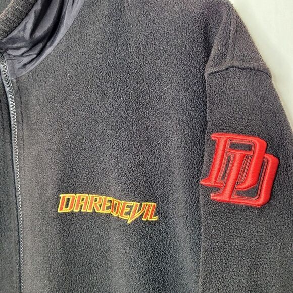 Vintage DareDevil Movie Crew Full Zip Fleece Sweater Size Large - Picture 4 of 7